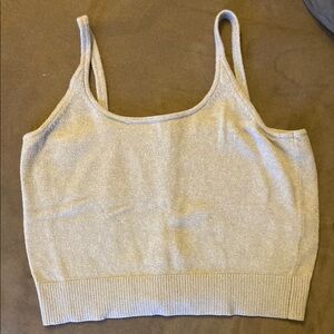 Beige Knit Tank Top